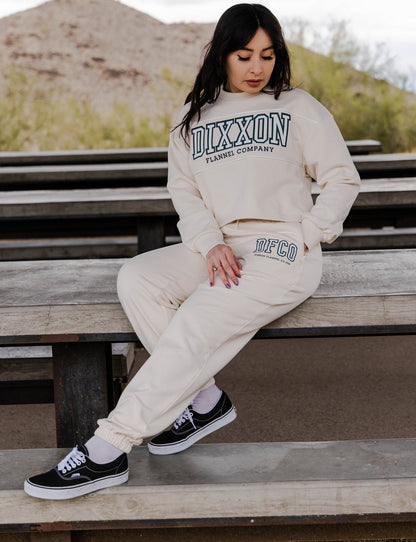 Women's DFCO Cropped Crewneck Sweatshirt - Bone