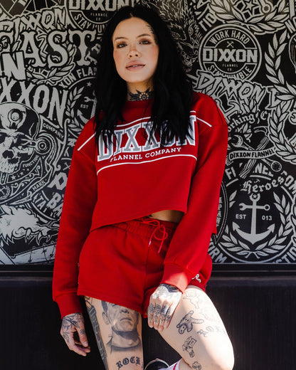 Women's DFCO Sweat Shorts - Red