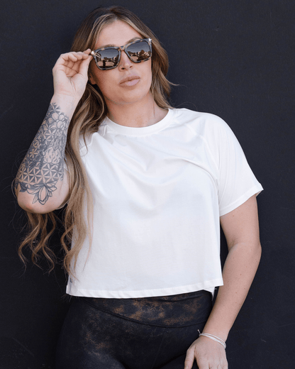 Women's Essential Cropped Tee - White