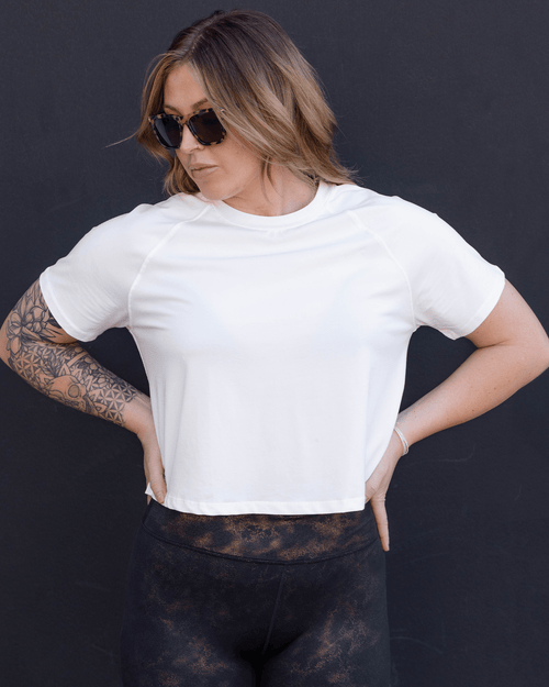 Women's Essential Cropped Tee - White