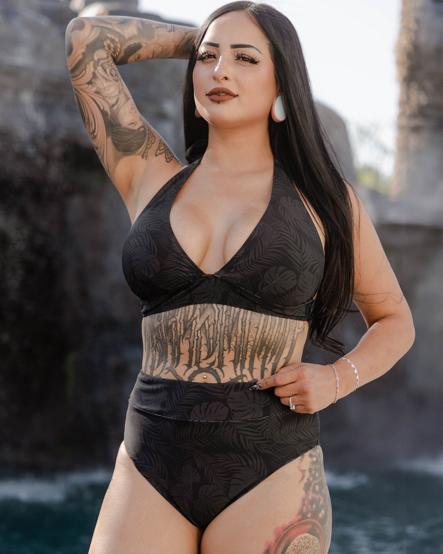 Women's Bombshell Bikini Top - Black Corcovado Camo