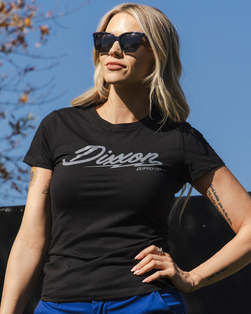 Women's Lightning Fitted Tee - Black
