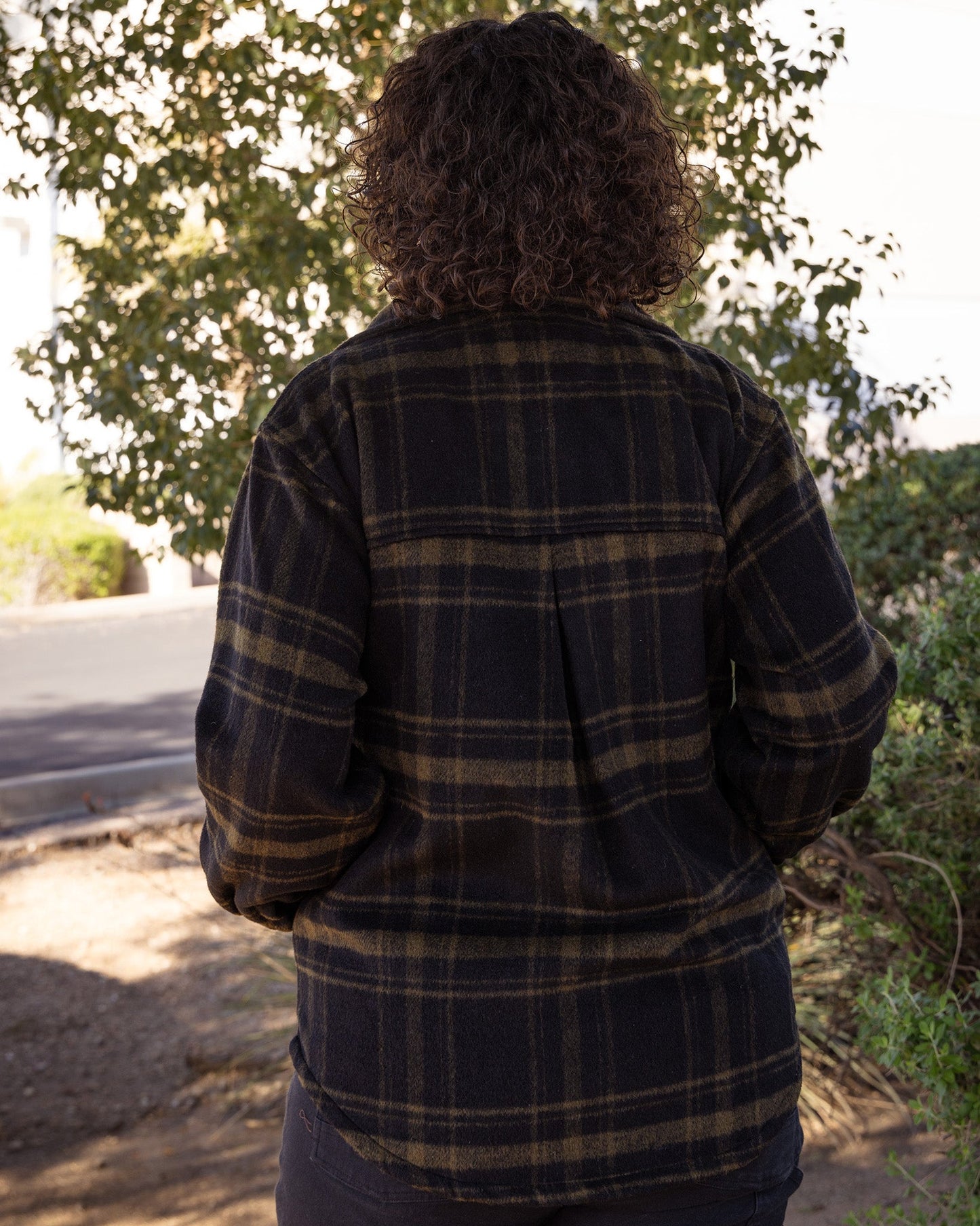 Women's Long Shacket - Brown & Black