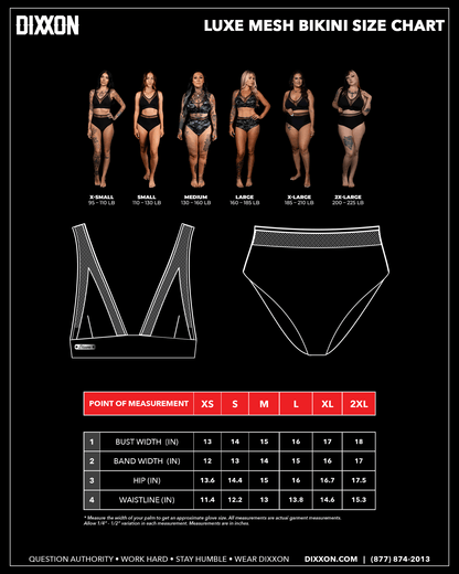 Women's Luxe Black Mesh High Waisted Bikini Bottom