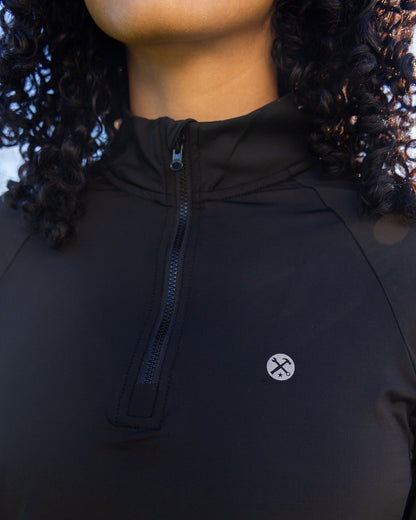 Women's Pace Quarter Zip - Black