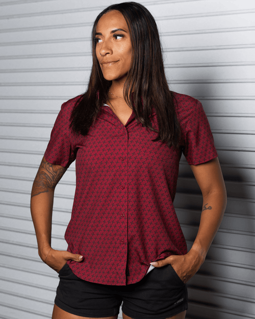 Women's Party Hammers Party Shirt - Maroon & Black