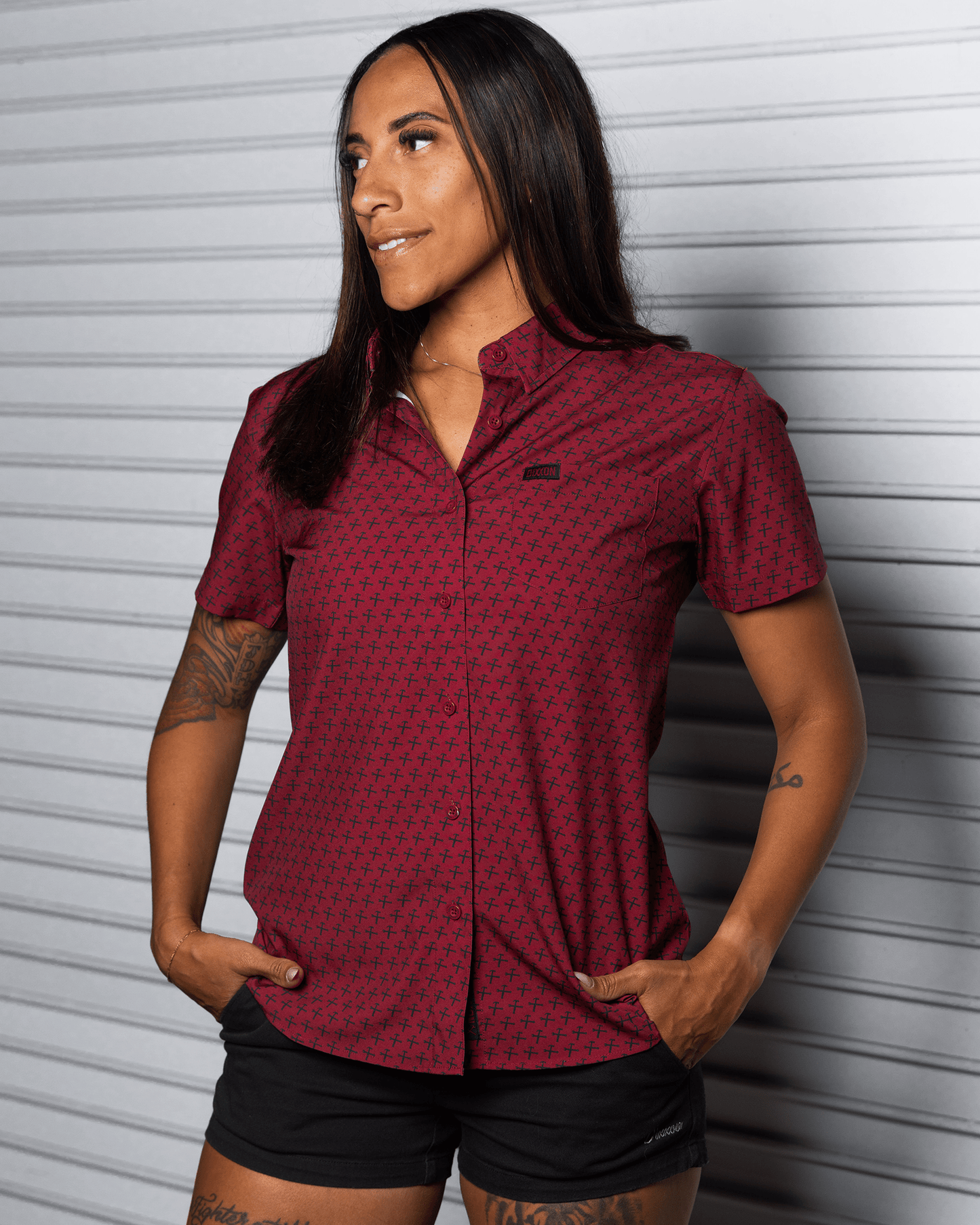 Women's Party Hammers Party Shirt - Maroon & Black