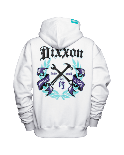 Women's Purple Award Crest Zip Up - White