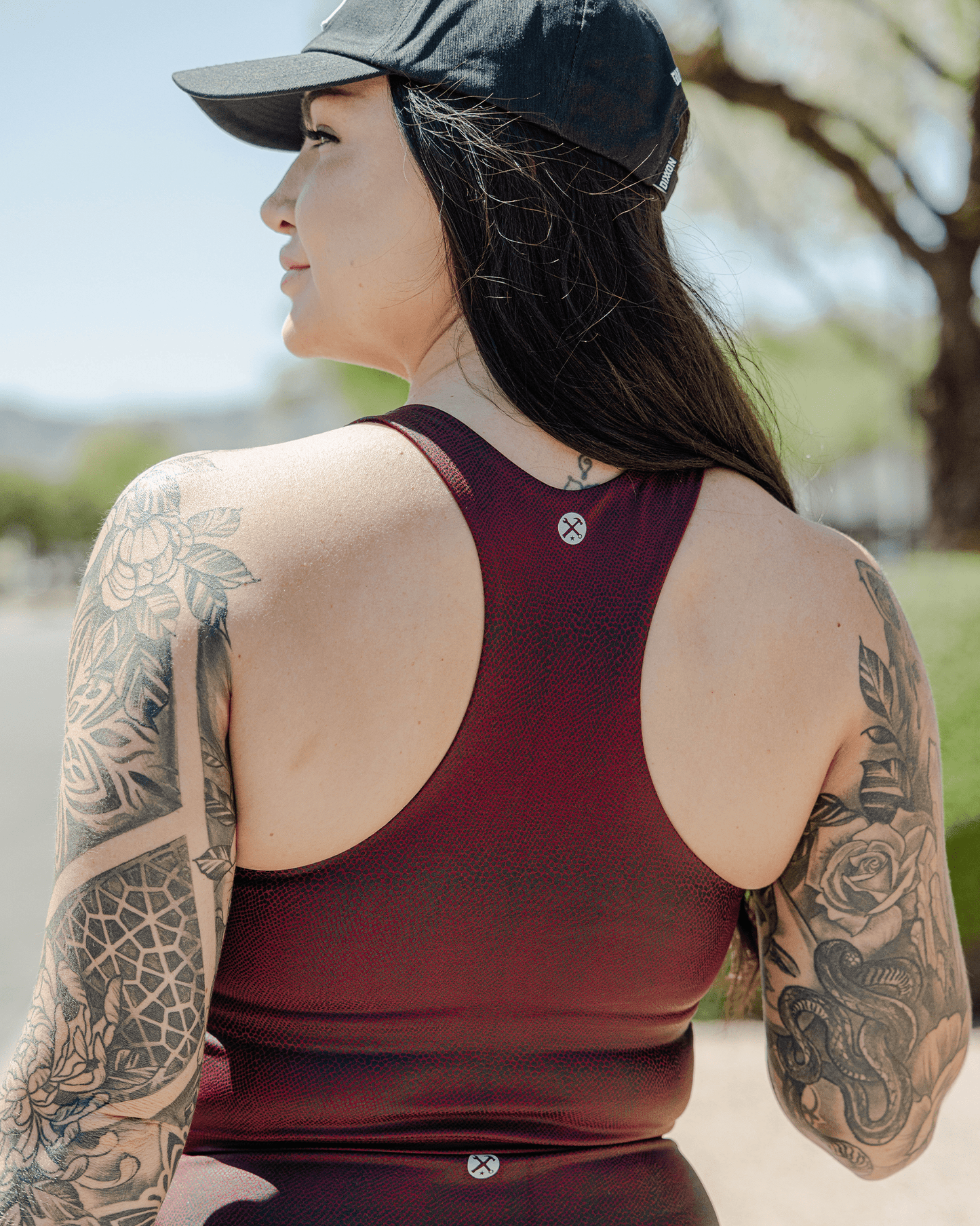 Women's Red Racer Crop Top