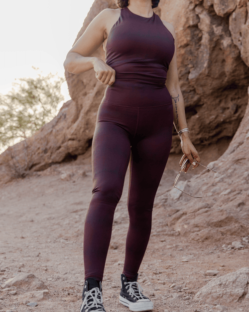 Women's Red Racer Leggings