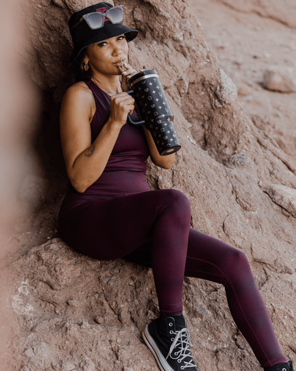 Women's Red Racer Leggings