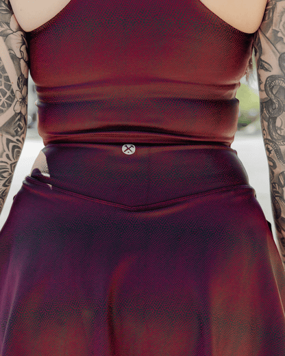 Women's Red Racer Skort