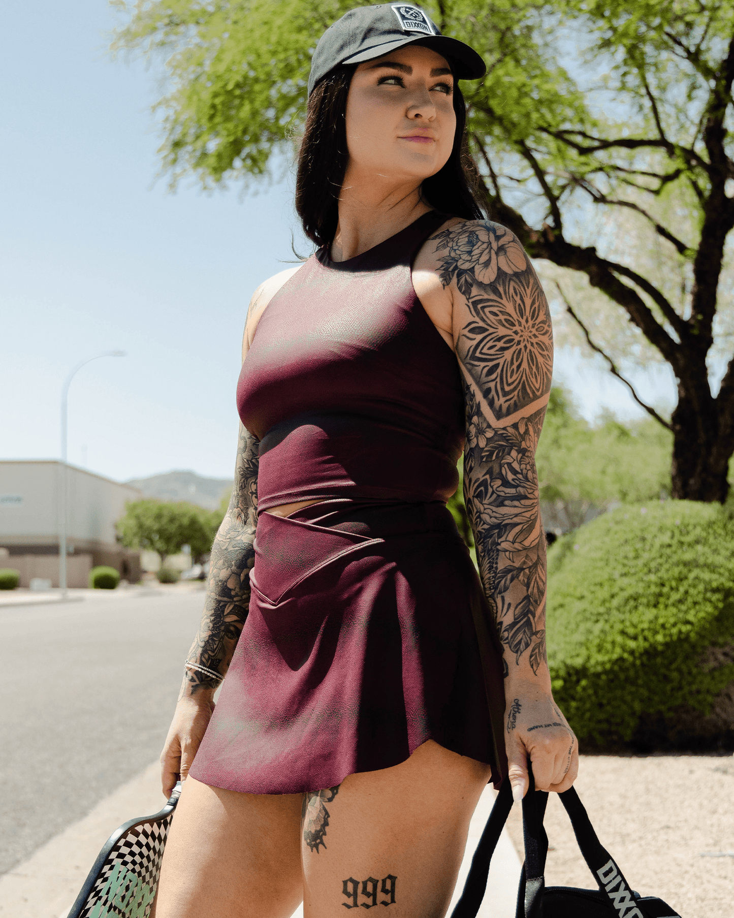 Women's Red Racer Skort
