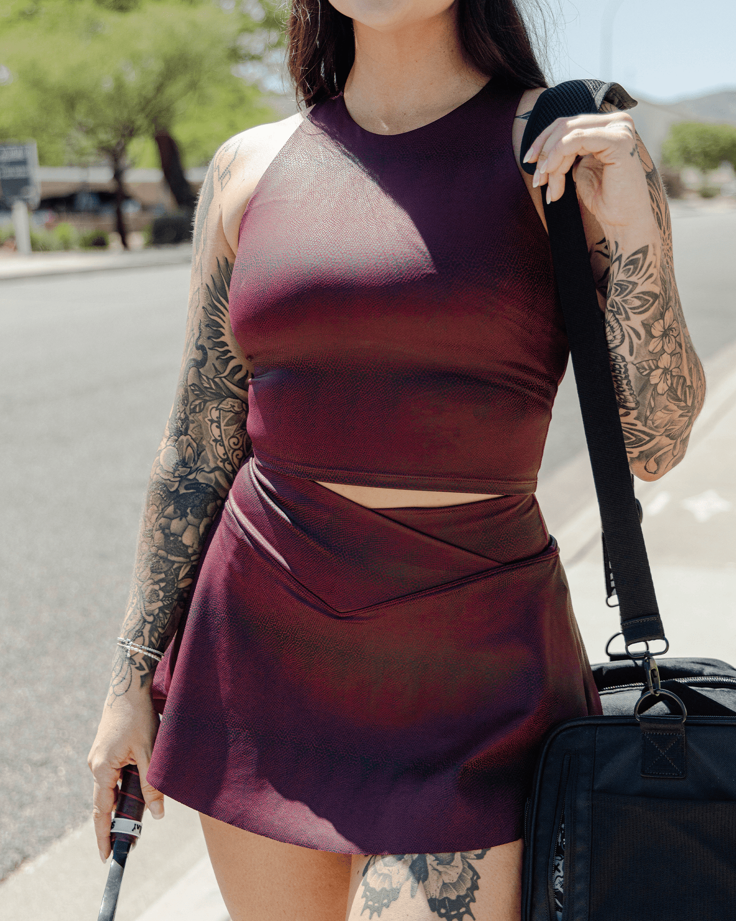 Women's Red Racer Skort