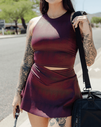 Women's Red Racer Skort