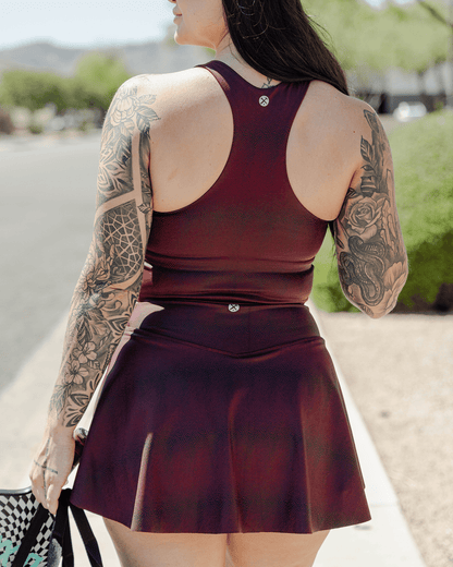 Women's Red Racer Skort