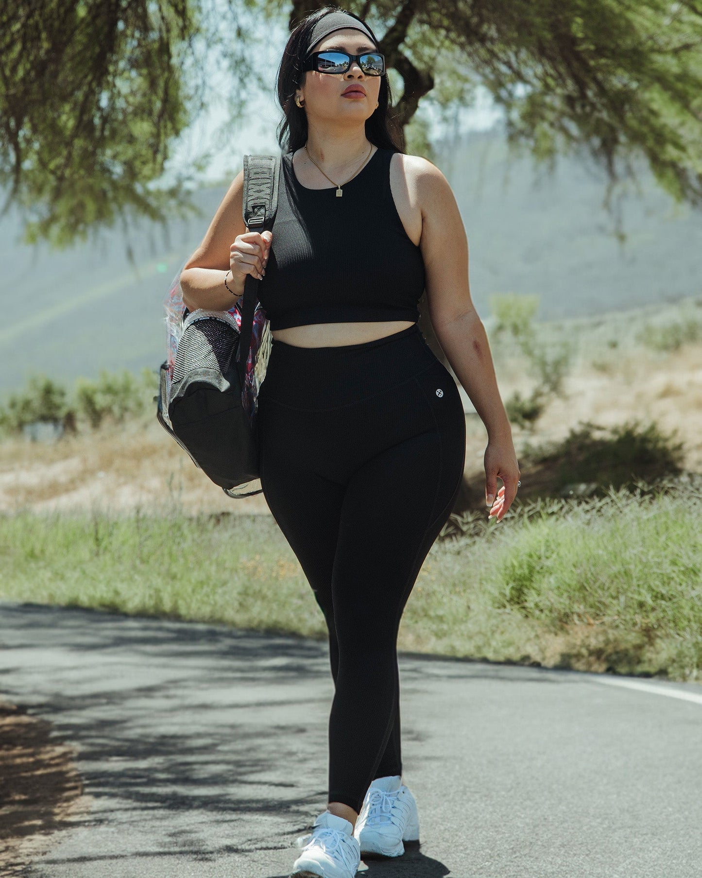 Women's Ribbed Leggings - Black