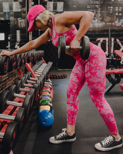Women's Seamless Leggings - Pink Camo