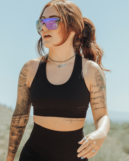 Women's Seamless Sports Bra - Black