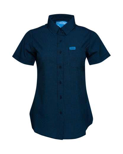 Women's Simple Mind Party Shirt - Black & Cyan