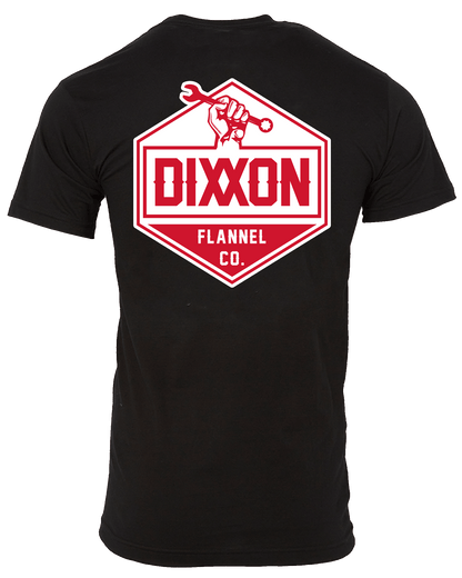 Red & White Working Class T-Shirt - Black