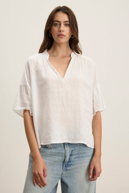 RAYE LINEN TOP