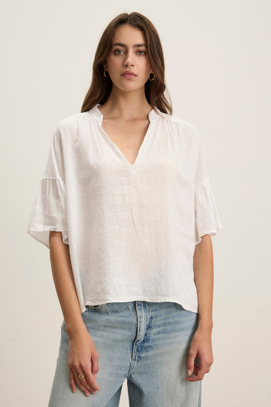 RAYE LINEN TOP
