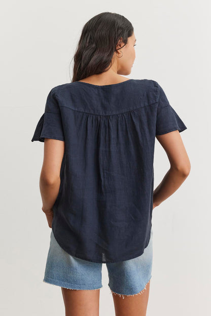 JENNIFER LINEN TOP