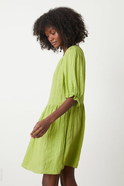 KAILANI LINEN PUFF SLEEVE DRESS