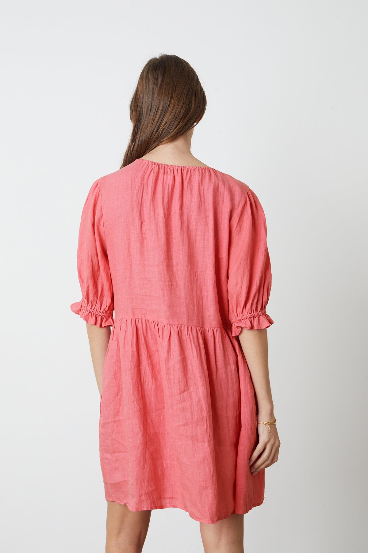 KAILANI LINEN PUFF SLEEVE DRESS