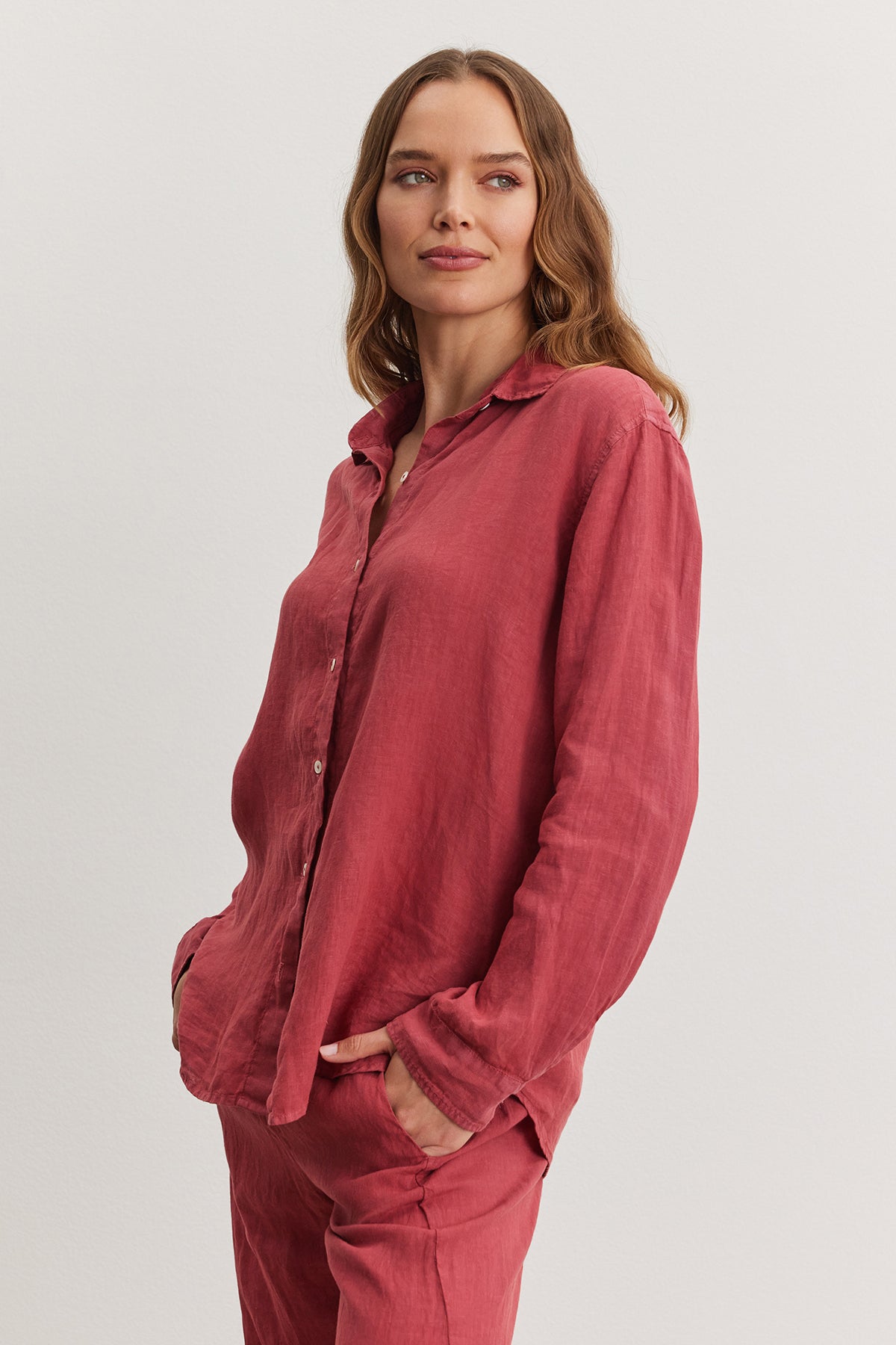 WILLOW LINEN BUTTON-UP SHIRT