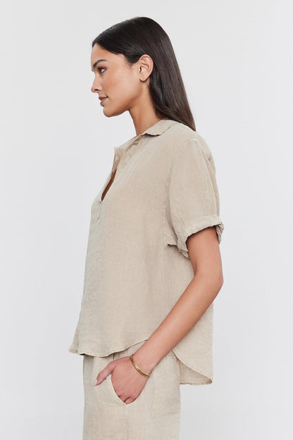 ELERIE LINEN TOP