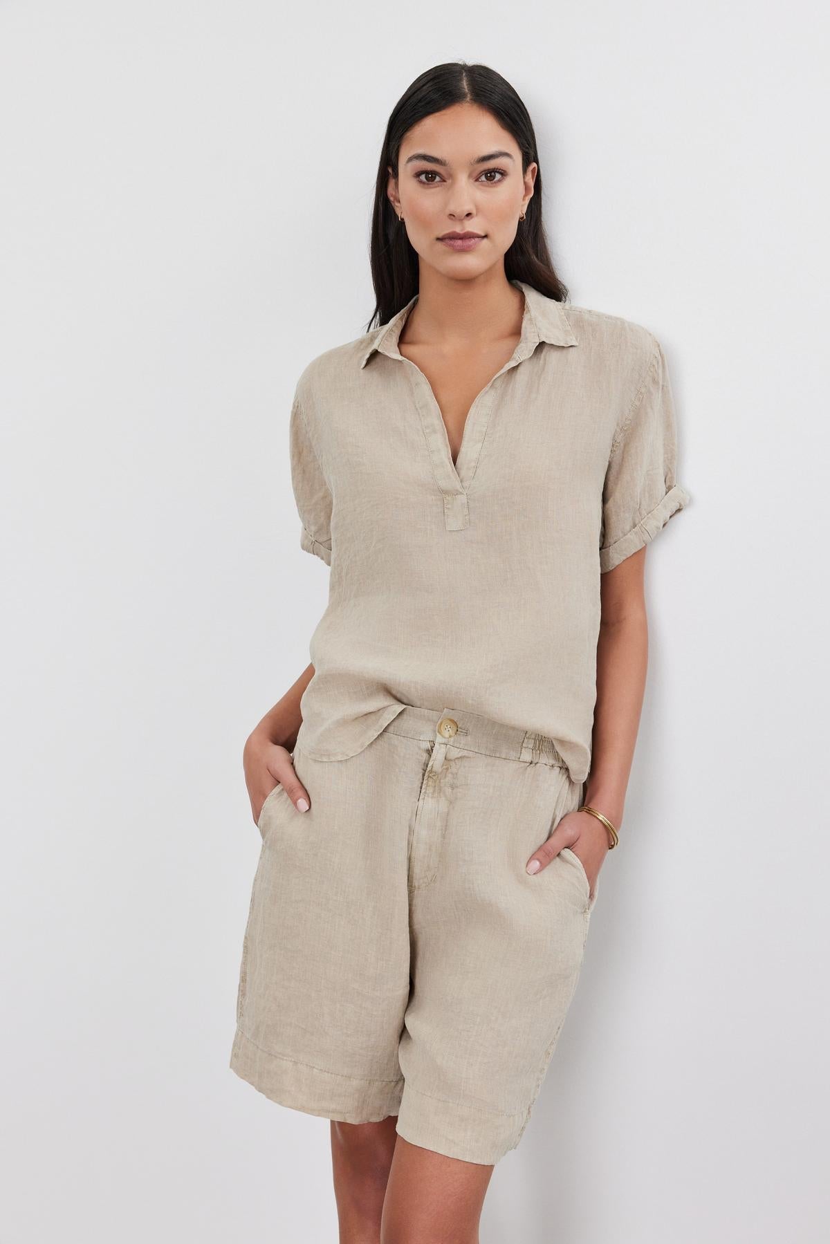 ELERIE LINEN TOP