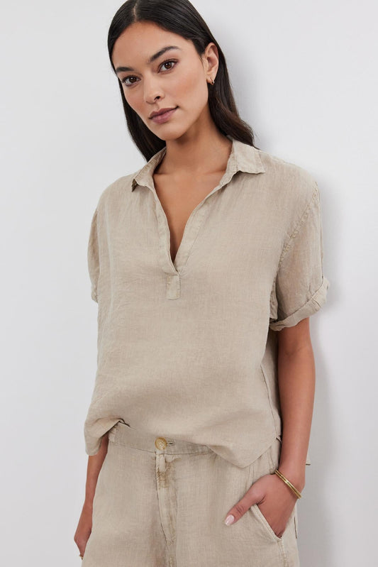 ELERIE LINEN TOP