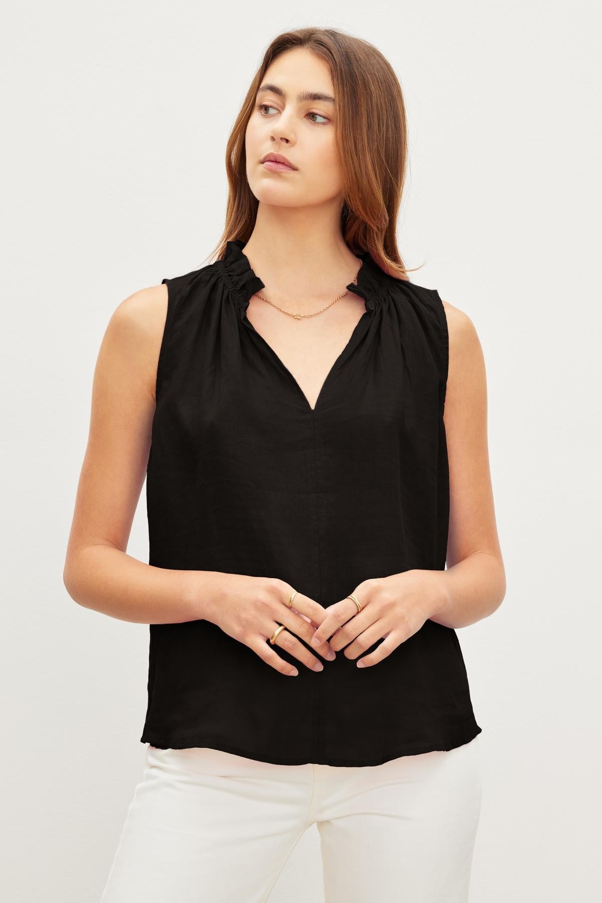 MASIE LINEN TANK TOP