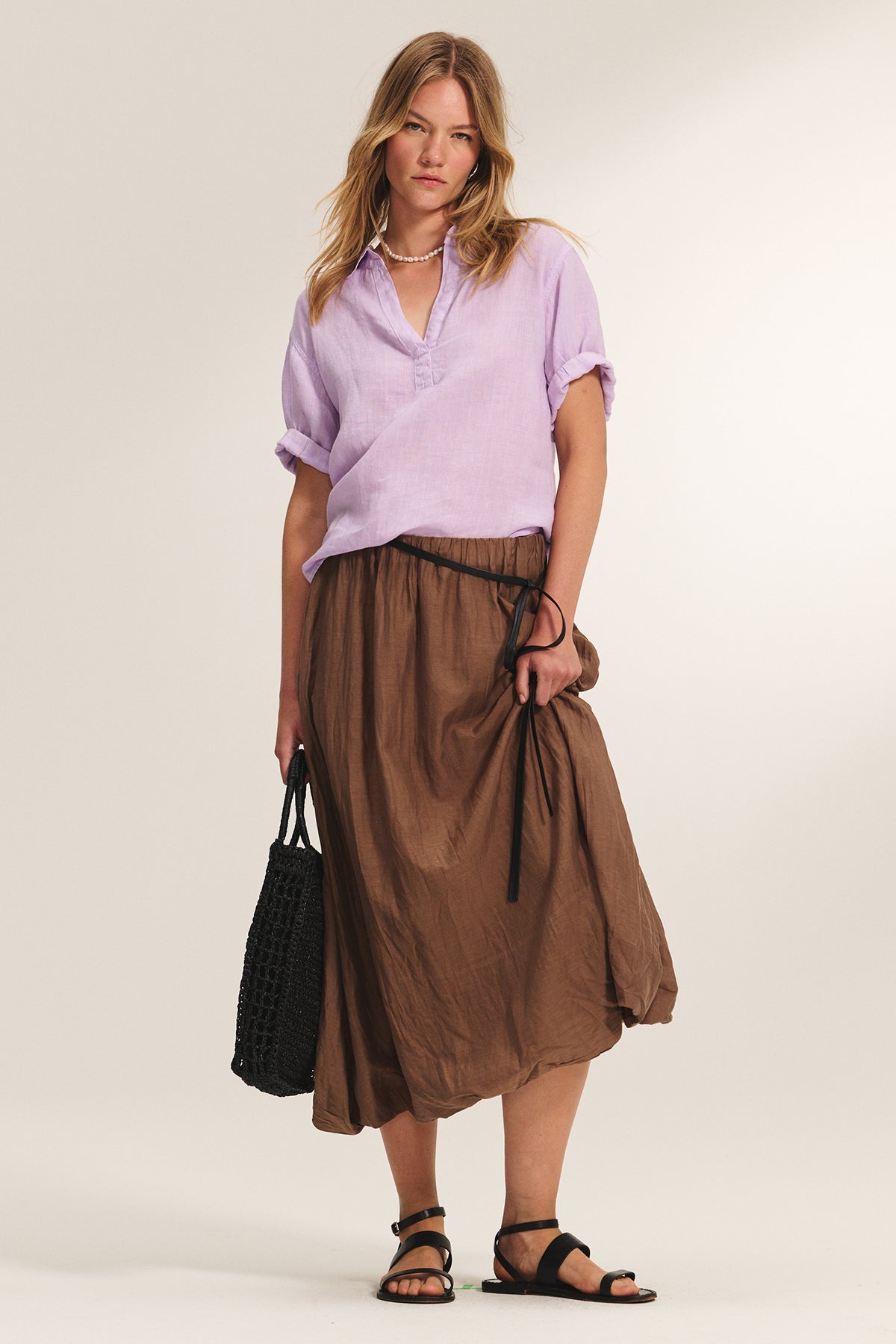 WOVEN SHOPPER TOTE