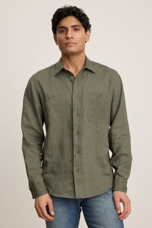 LINDEN LINEN BUTTON-UP SHIRT